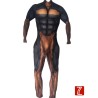Combinaison moulante à motif doberman | Costume de fourrure musculaire rembourré 3D