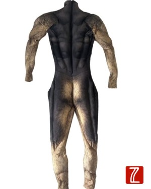 German Shepherd Pattern Muscle Petsuit | 3D Padded Furry Muscle Costume