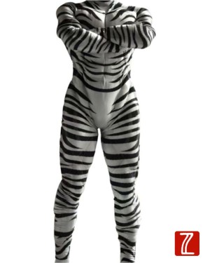 Zebra Muscle Petsuit | 3D Padded Furry Muscle Costume